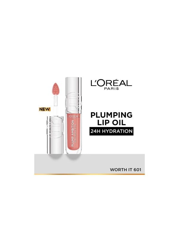 Click here to buy LOreal Paris Plump Ambition Hyaluron Lip Oil - 601 Worth It