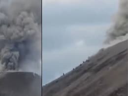 Viral Video: Hikers Run For Safety As Santiaguito Volcano Erupts In Guatemala