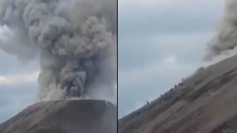 Viral Video: Hikers Run For Safety As Santiaguito Volcano Erupts In Guatemala