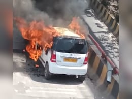 Car Catches Fire On Delhi's Azadpur Flyove, No Injuries