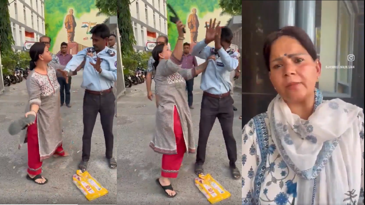 थाने के बाहर चप्पल से पीटने वाली महिला बोली- उसे तो और थप्पड़ पड़ने चाहिए, गार्ड ने भी दर्ज कराई शिकायत