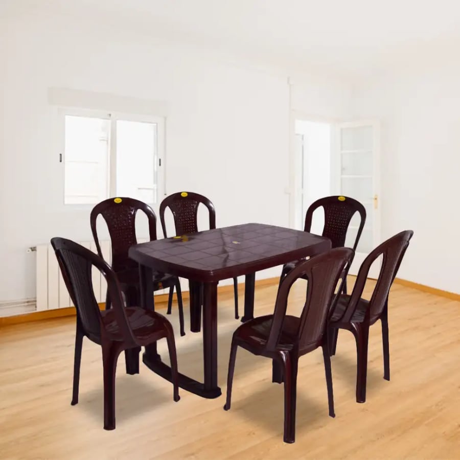 Click here to buy: ARLAVYA Strong And Durable 6 Seater Dining Table Set Click here to buy: ARLAVYA Strong And Durable 6 Seater Dining Table Set