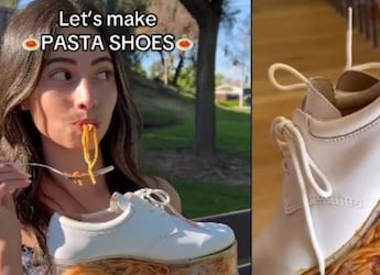 Influencer's 'Pasta Shoes' Video Goes Viral, Internet Calls It Unhygienic