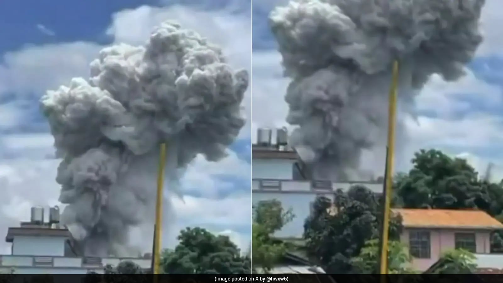 Video: Huge Explosion Rocks Myanmar Building, Children Among 45 Dead