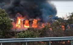 Massive Fire On Delhi-Bound Rajdhani Express In Madhya Pradesh, Passengers Rescued