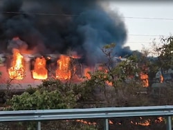 Massive Fire On Delhi-Bound Rajdhani Express In Kota, 68 Passengers Rescued