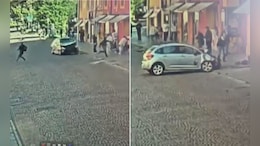 On Camera, Man Drives Into Pedestrians, Then Chases People With Knife In Italy