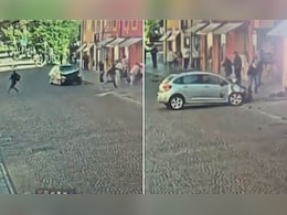 On Camera, Man Drives Into Pedestrians, Then Chases People With Knife In Italy
