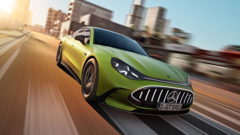 2026 Mercedes-AMG GT 4-Door Coupe Is All-Electric, Mimics Fake V8 Roar, And Dons Loud Styling