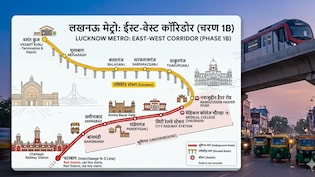 लखनऊ मेट्रो के ईस्ट-वेस्ट कॉरिडोर का शिलान्यास नवरात्रि में, अमीनाबाद-चौक से ठाकुरगंज तक 11 KM में 12 स्टेशन