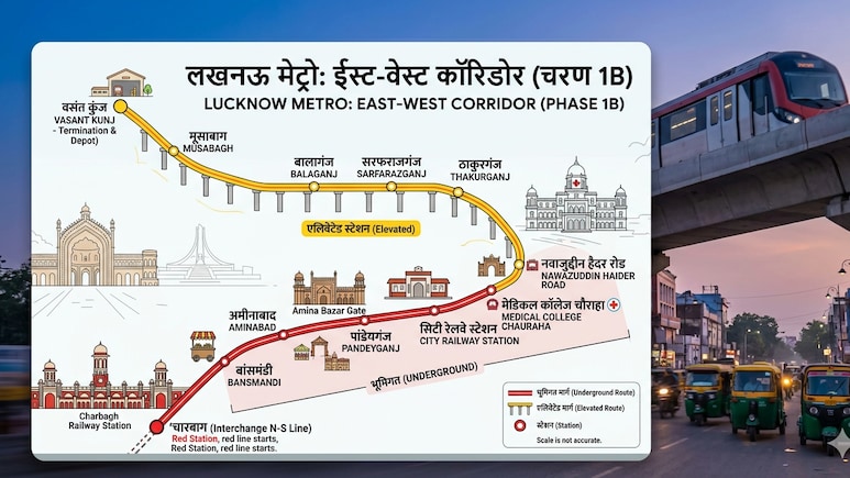 नवरात्रि में लखनऊ मेट्रो के ईस्ट-वेस्ट कॉरिडोर का शिलान्यास, 11 KM में 12 स्टेशन, कानपुर-आगरा मेट्रो के फेज-2 का उद्घाटन होगा