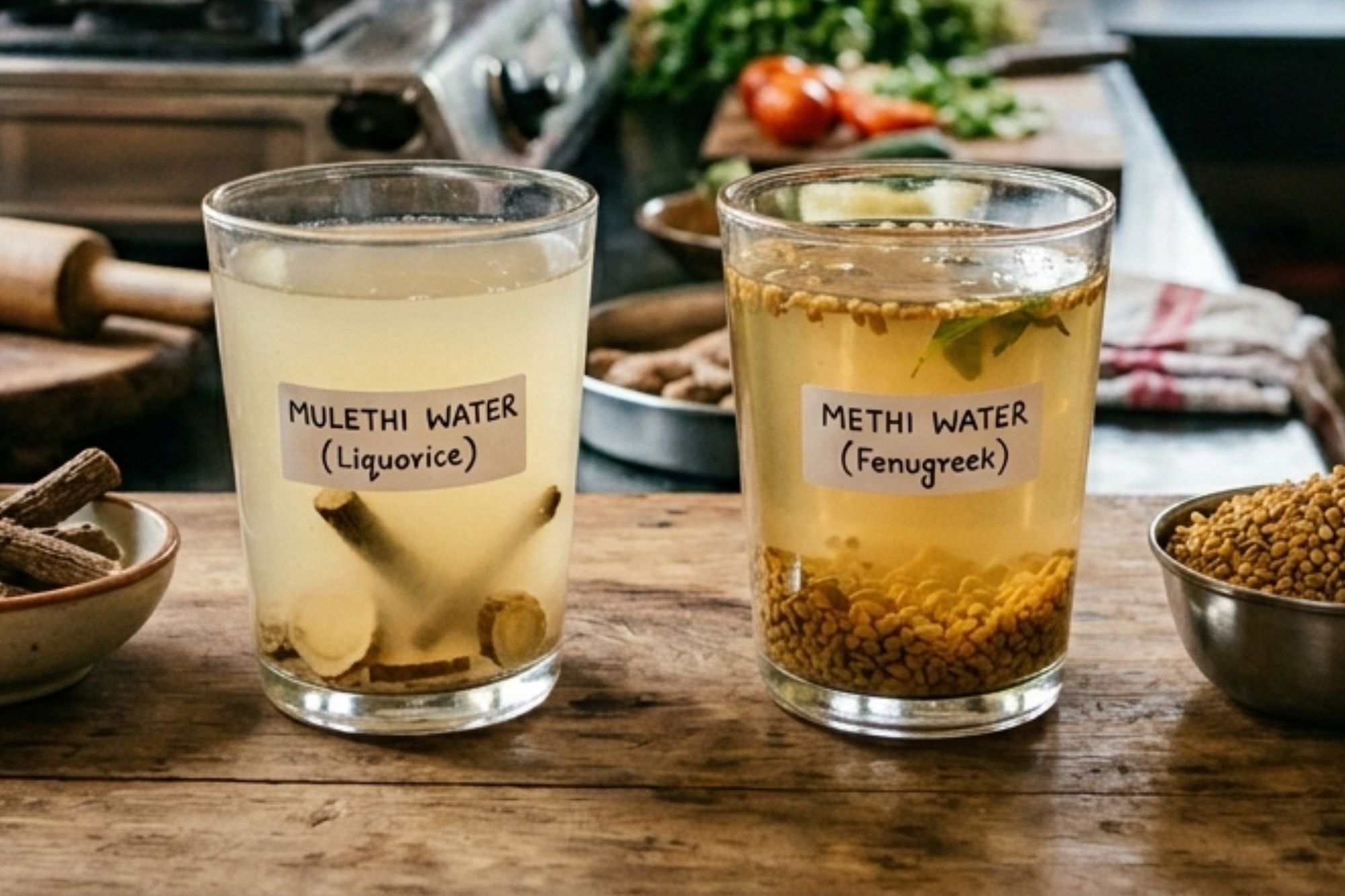 Mulethi water and methi water can both benefit fatty liver if the right dose is consumed