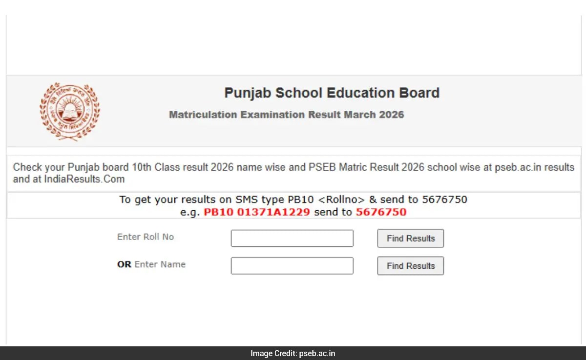 Punjab Board 10th Result 2026 (OUT) LIVE: 94.52% Students Pass, Harleen Sharma Tops, Check Direct Link Here