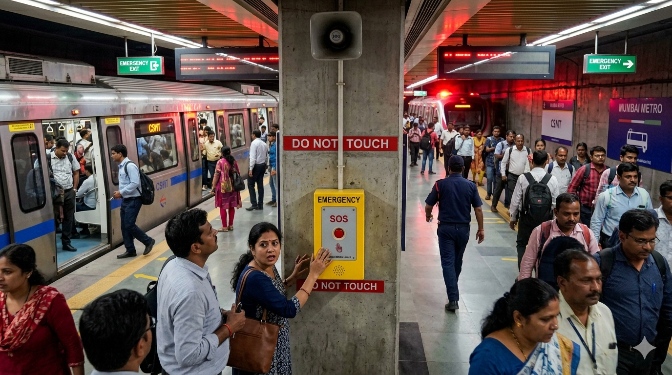 मुंबई मेट्रो: यात्री की एक गलती से दब गया इमरजेंसी बटन और गूंजने लगी 'स्टेशन खाली करो', फिर जो मची अफरा-तफरी