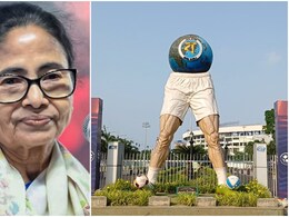 बंगाल में साल्ट लेक स्टेडियम के बाहर लगा स्&zwj;टैच्&zwj;यू गिराया गया, ममता बनर्जी से था खास कनेक्&zwj;शन