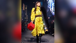 Paris Hilton Turns Heads With Shocking Brunette Hair On Gucci Runway At Times Square