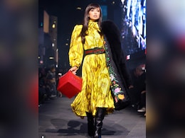 Paris Hilton Turns Heads With Shocking Brunette Hair On Gucci Runway At Times Square