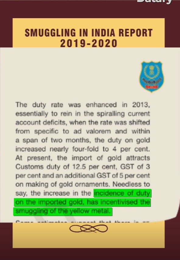 Gold Smuggling Trends India