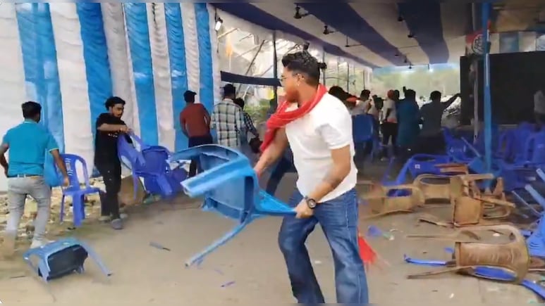 BJP, TMC Workers Clash In Cooch Behar; Central Forces Resort To Lathi-Charge &mdash; Watch