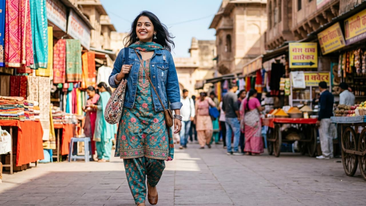 Why do people style denim jackets with ethnic wear fits