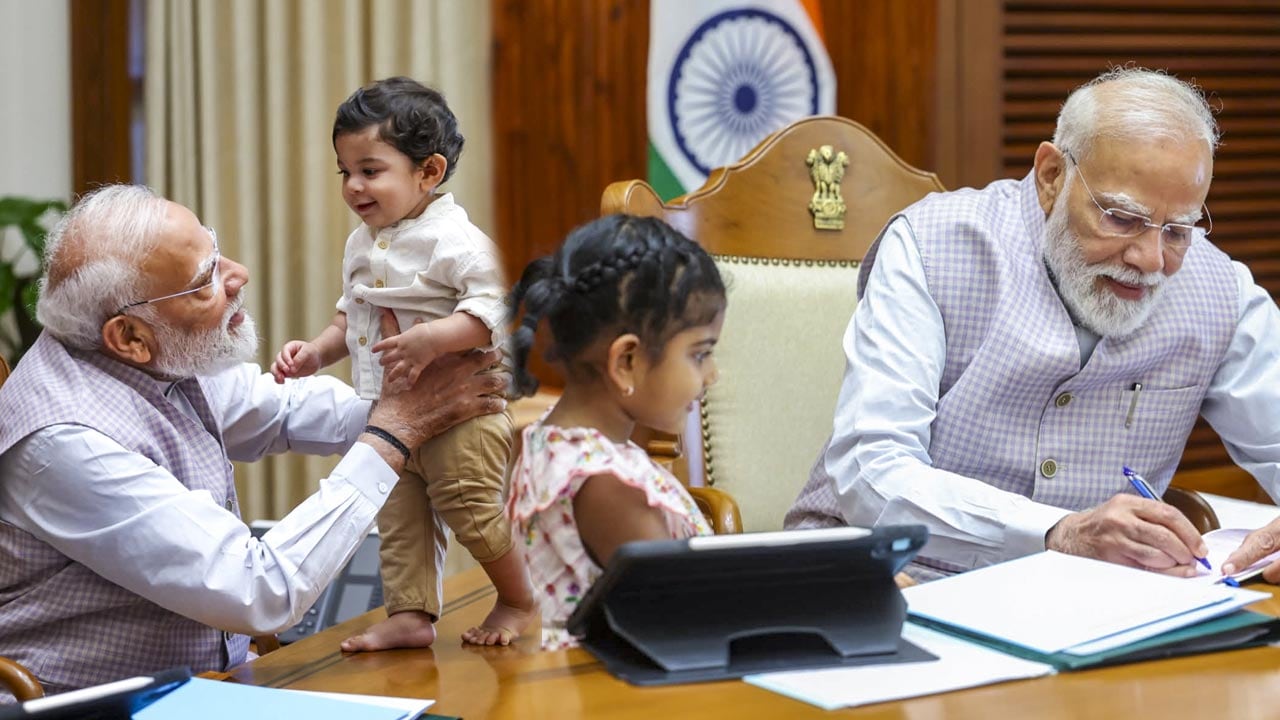 PM Modi's 'Little Friends': Heartwarming Moments At Seva Teerth