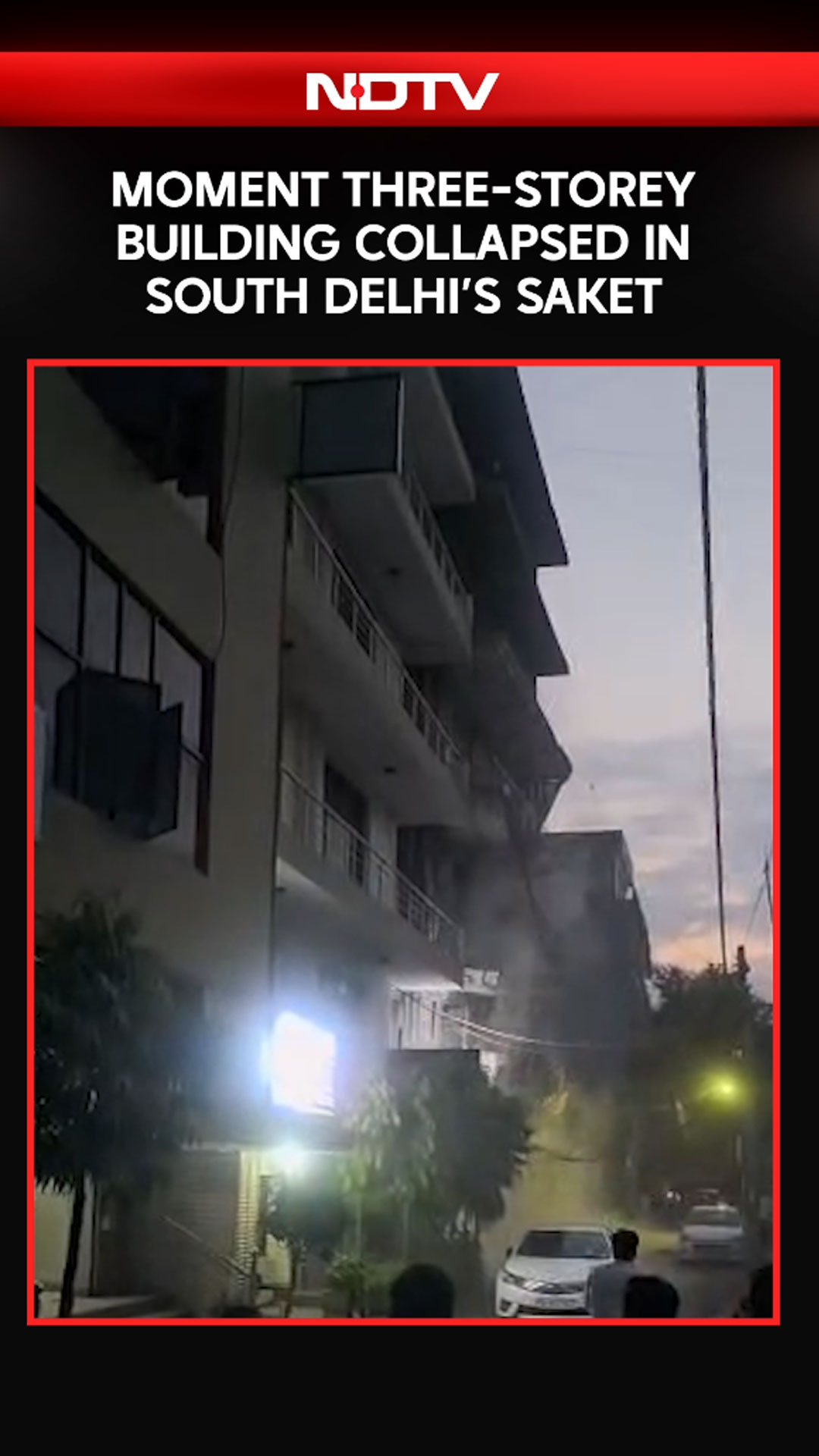 Moment Three-Storey Building Collapsed In South Delhi's Saket
