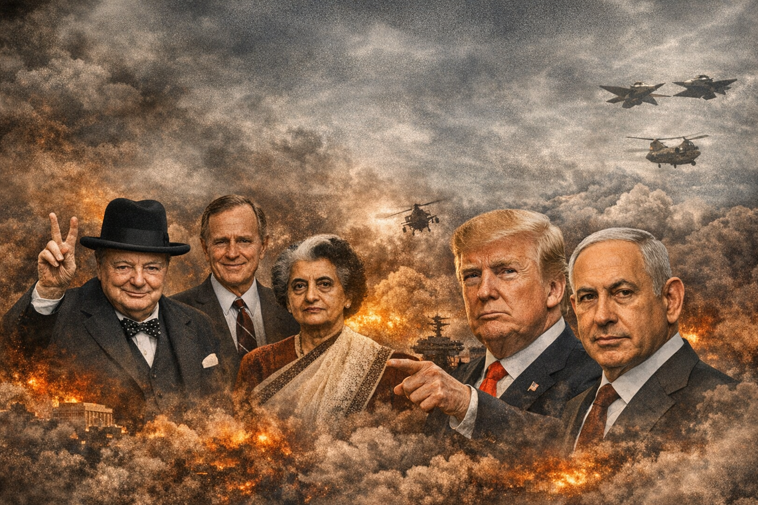 चर्चिल, जॉर्ज बुश से इंदिरा तक एक ही कहानी - WAR हीरो,  चुनाव ZERO;  ट्रंप-नेतन्याहू का क्या होगा?