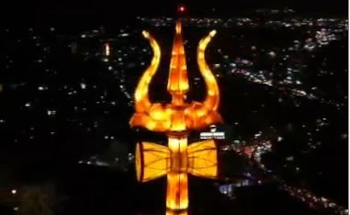 Giant 65-Foot Trishul At Kailasagiri Hilltop Lights Up Vizag Skyline