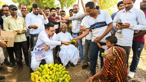 सीएम भजनलाल शर्मा ने डूंगरपुर जाते वक्त सड़क पर खरीदे आम, खुद भी खाया ग्रामीणों को भी खिलाया