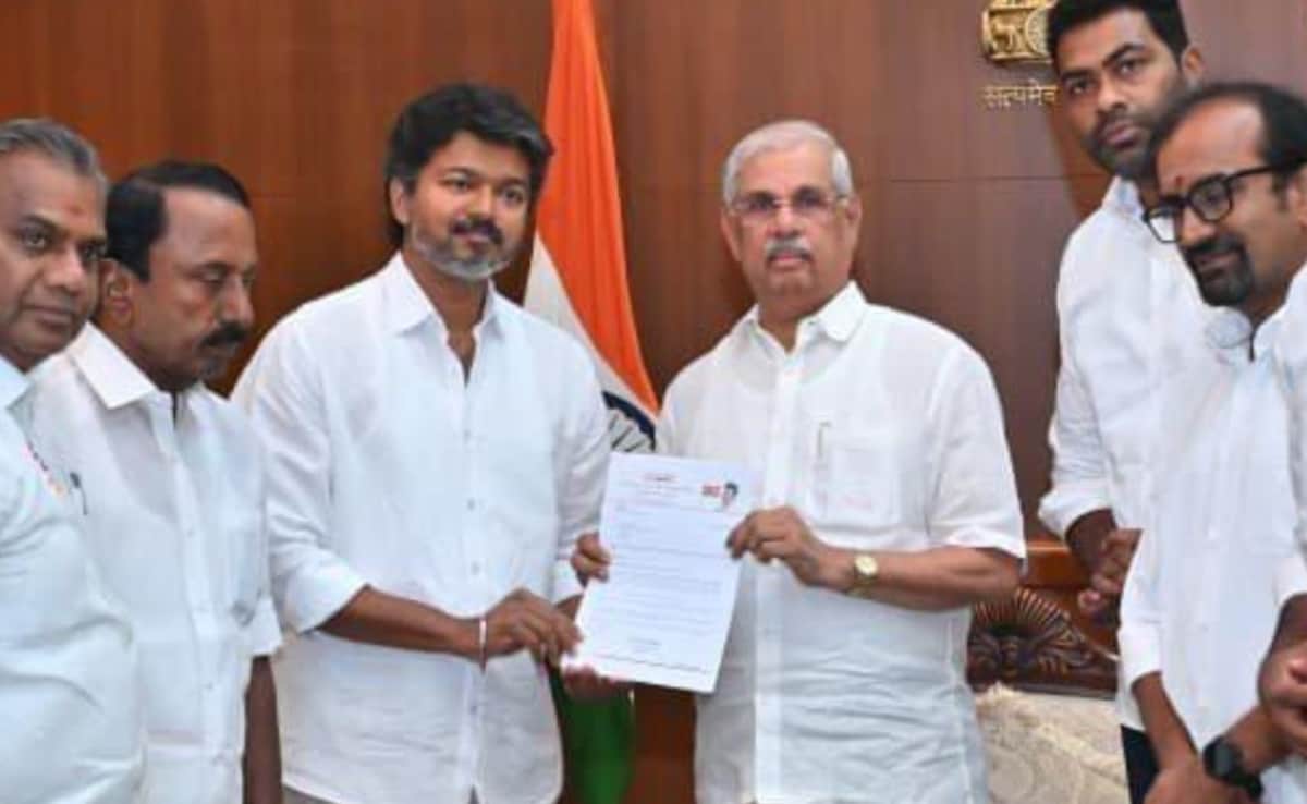 TVK Chief Vijay Meets Tamil Nadu Governor, Stakes Claim To Form Next Government