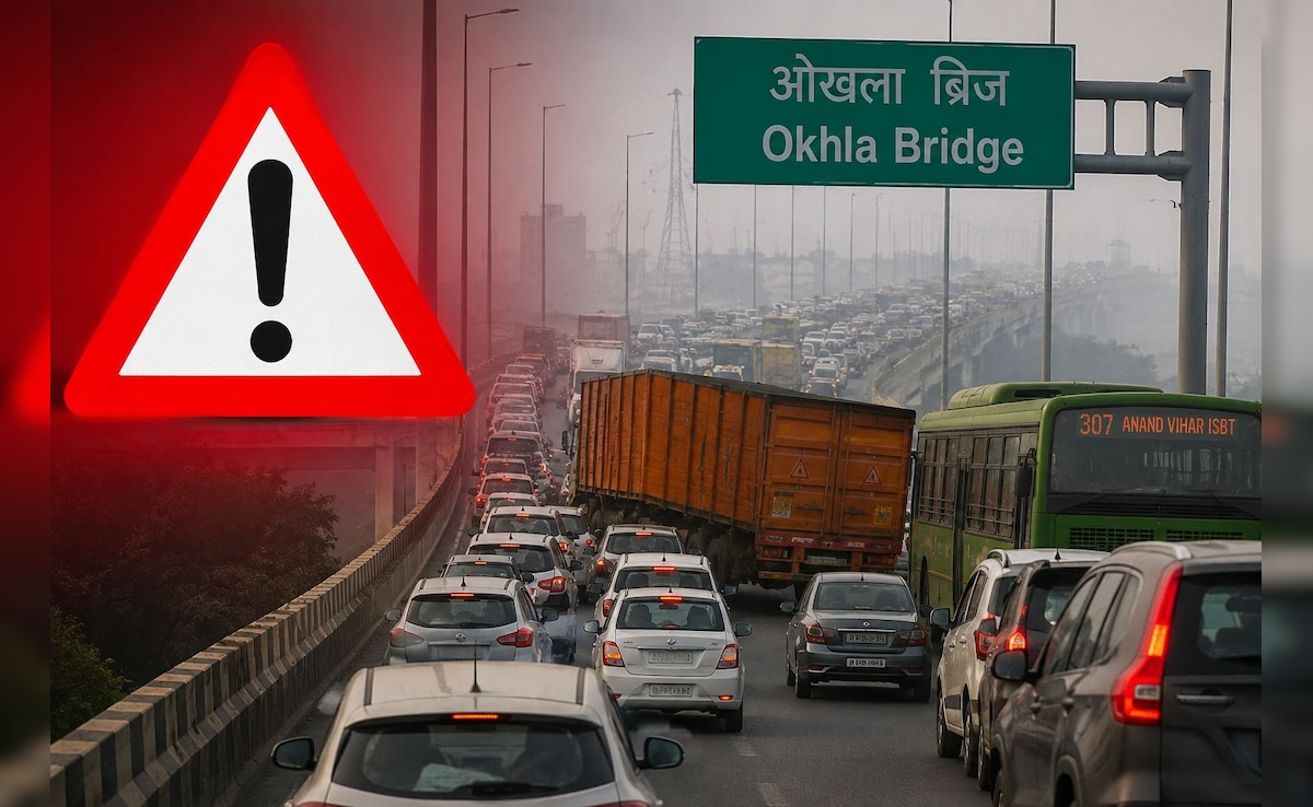 कालिंदी कुंज से नोएडा जाने वालों के लिए अलर्ट: ओखला ब्रिज के पास भारी जाम, दिल्ली ट्रैफिक पुलिस ने जारी की एडवाइजरी
