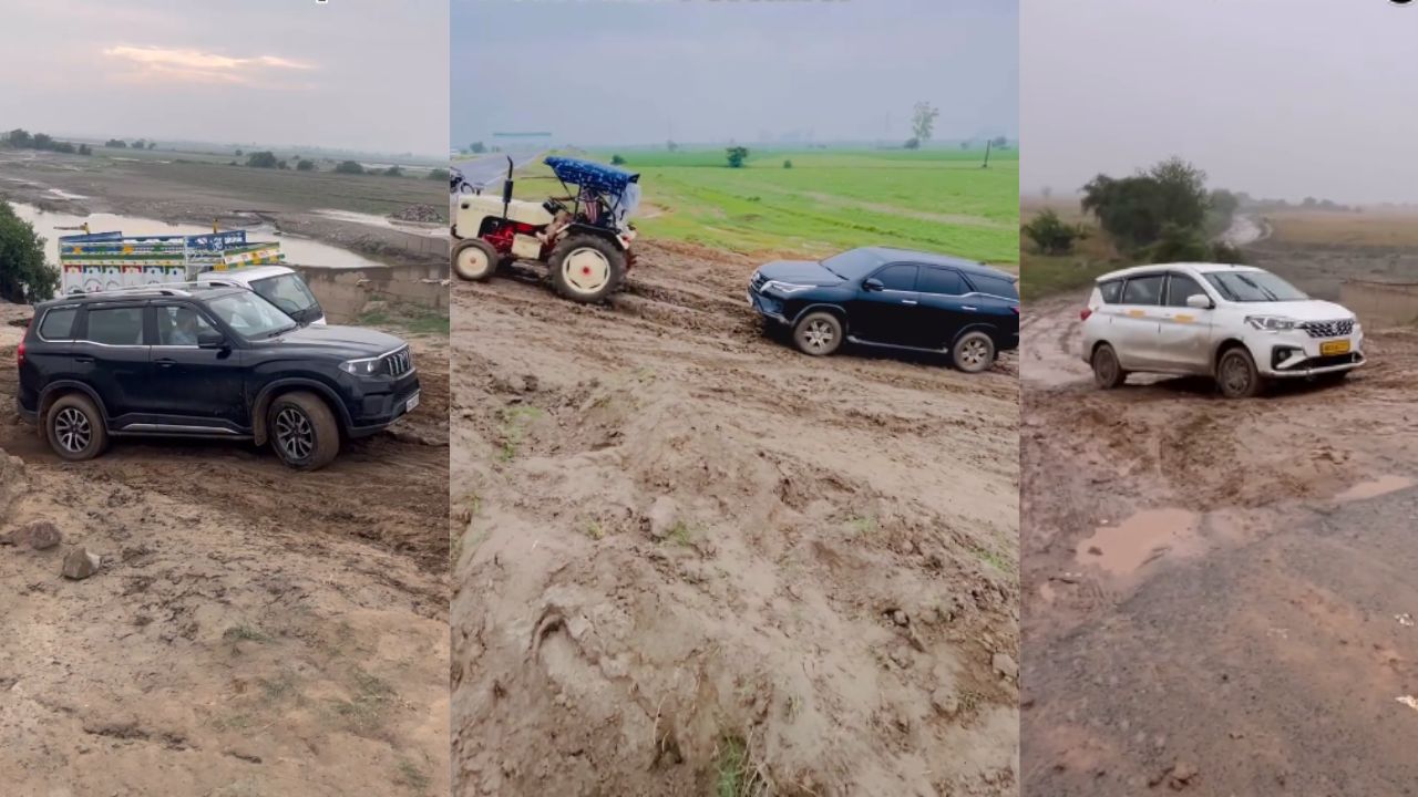 Video: Scorpio-N, Safari Stuck Midway; Ertiga Clears Mud Track Easily