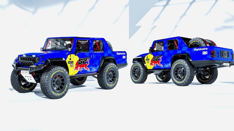 Mahindra Thar Rally Truck Render With Red Bull Livery Looks Dakar Ready: Video