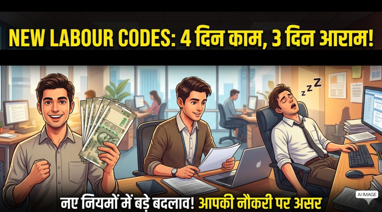 New Labour Code: नए लेबर कोड में कर्मचारियों की मौज! हफ्ते में 4 दिन काम और 3 दिन छुट्टी! ओवरटाइम पर मिलेगा डबल पैसा