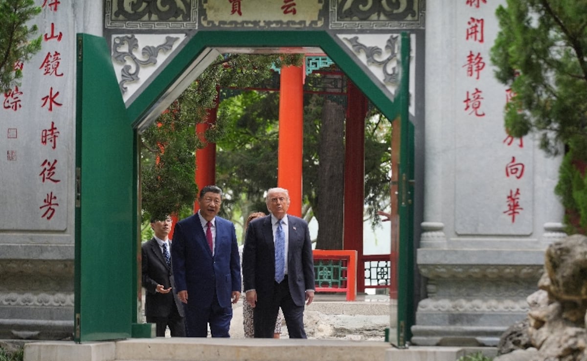 Donald Trump with Xi Jinping at the Zhongnanhai leadership compound