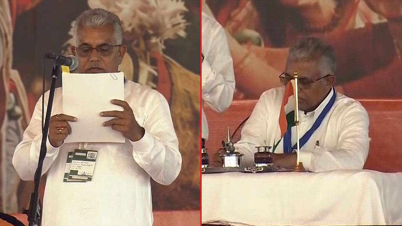 NDTV: Dilip Ghosh takes oath as Minister in the West Bengal cabinet