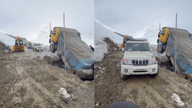Video: Shinku La Pass Reopens For Traffic, But Stranded Truck Remains A Hurdle