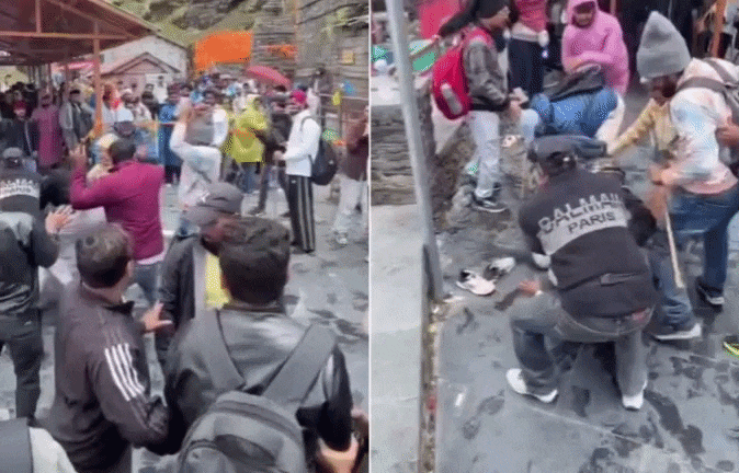 VIDEO: तुंगनाथ धाम में भी यात्रियों के बीच मारपीट, श्रद्धालुओं ने एक-दूसरे पर बरसाईं लाठियां
