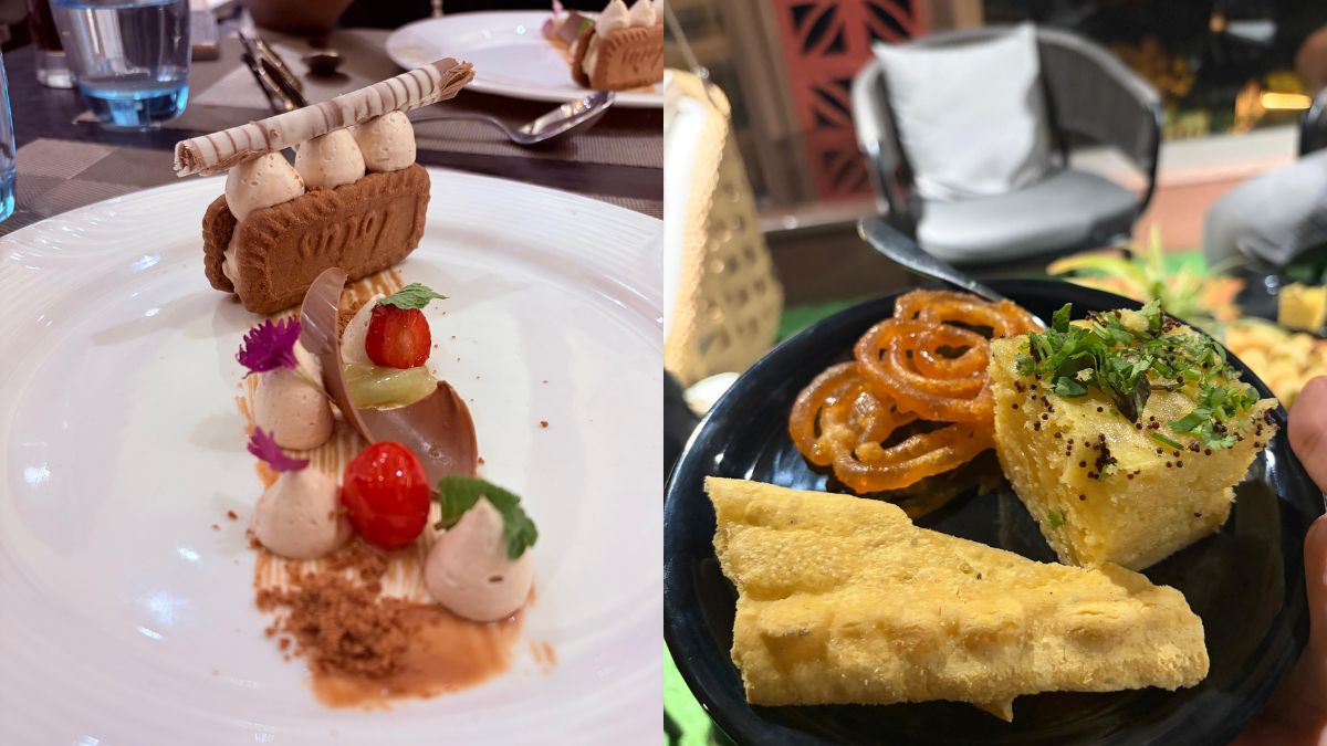From fancy desserts to OG jalebi-fafda, this resort has it all. From fancy desserts to OG jalebi-fafda, this resort has it all.