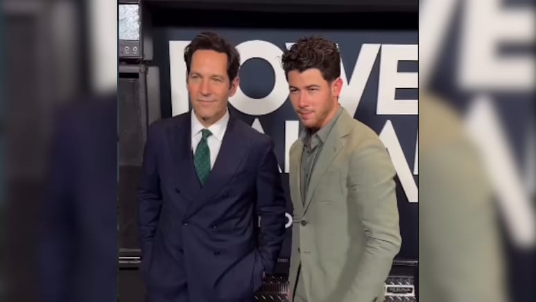 Paul Rudd And Nick Jonas Step Out In Style For Power Ballad Screening: Video