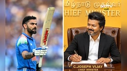 CM Vijay: किंग कोहलीचं 'विजय' कनेक्शन! तमिळनाडूच्या मुख्यमंत्र्यांना मिळालं खास गिफ्ट, पाहा क्रेझ