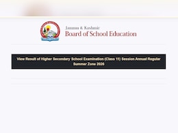 Jammu And Kashmir Board Class 11 Result Out For Summer Zone, Check Download Details