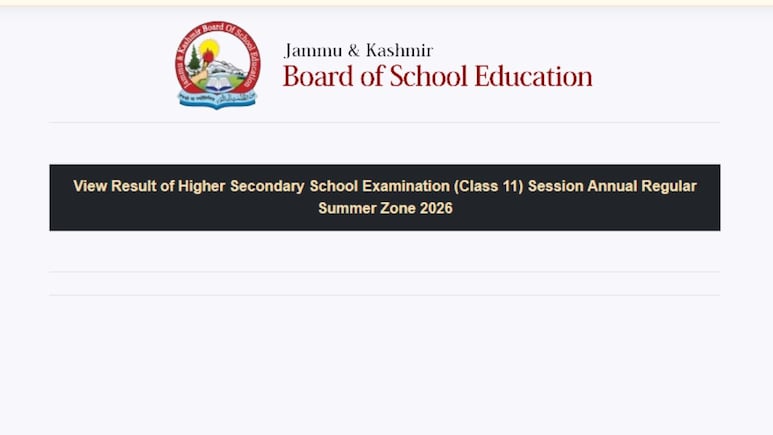 Jammu And Kashmir Board Class 11 Result Out For Summer Zone, Check Download Details