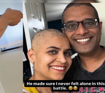 'प्यार, साथ और समझदारी की खूबसूरत मिसाल', कैंसर से जूझ रही पत्नी के लिए पति ने मुंडवा लिया अपना सिर