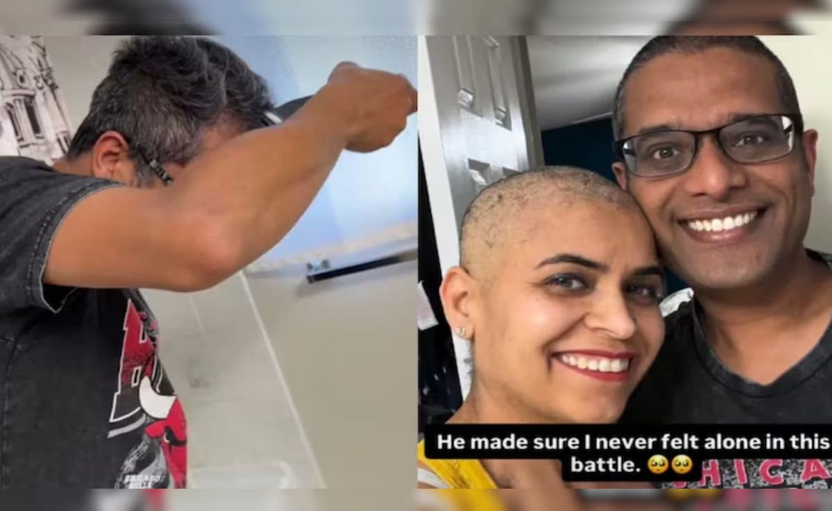 'प्यार, साथ और समझदारी की खूबसूरत मिसाल', कैंसर से जूझ रही पत्नी के लिए पति ने मुंडवा लिया अपना सिर