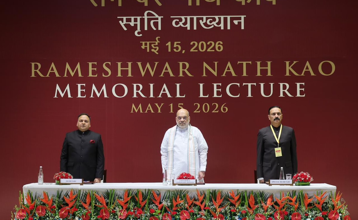 Union Home Minister Amit Shah At The RN Kao Memorial Lecture in New Delhi on Friday.