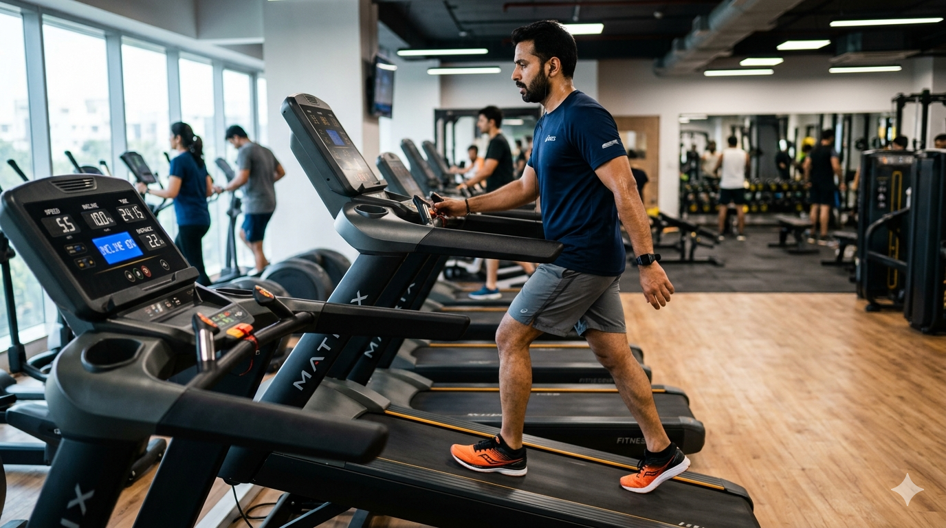 Running on a 10% incline dramatically increases workout intensity and cardiovascular demand