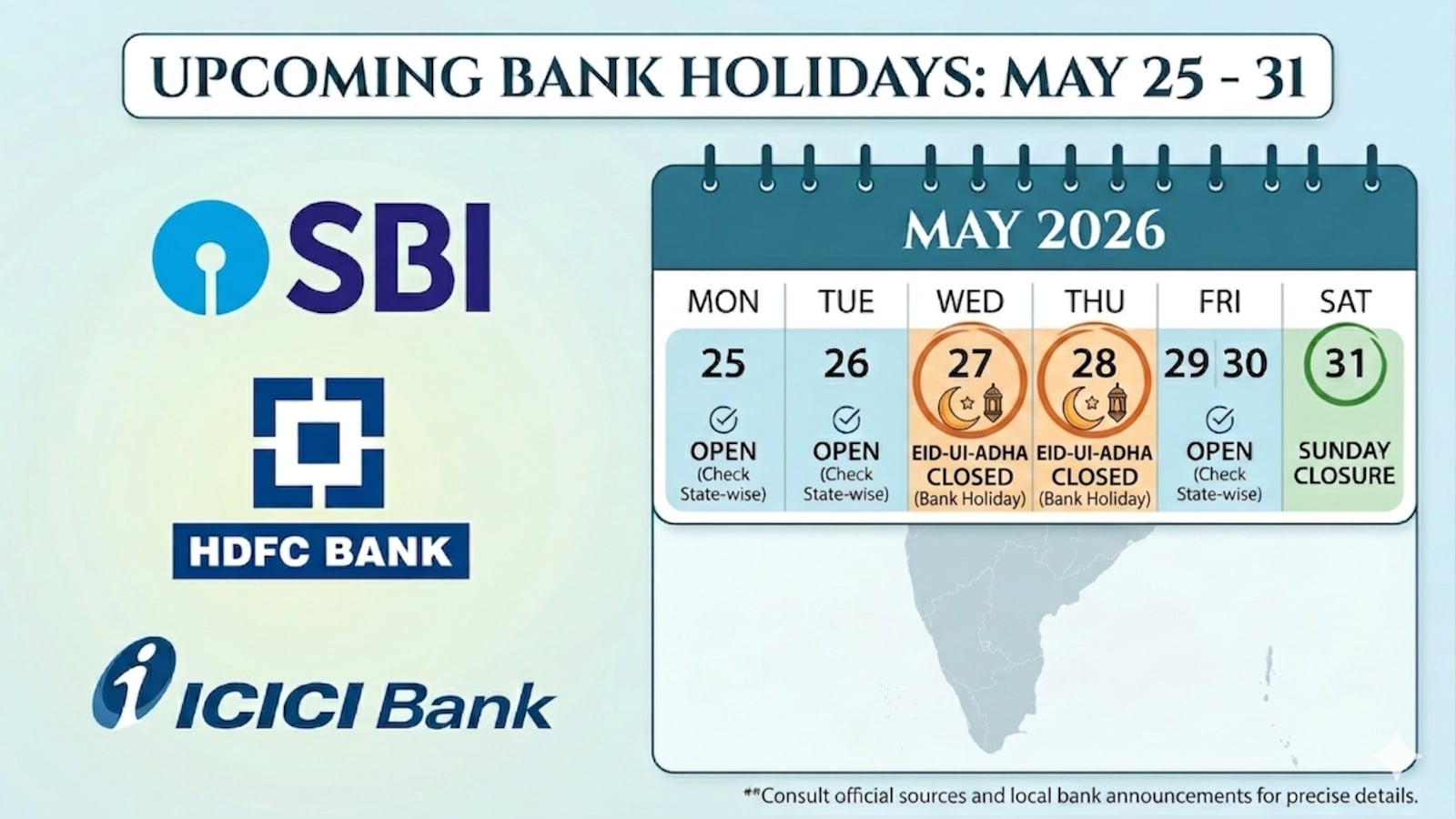 Bank Holidays This Week: Banks To Be Closed For Four Days From May 26 to 31: Check Region-Wise List