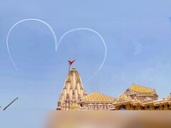 Pics: IAF Suryakiran's Spectacular Air Show Marks Somnath Amrut Mahotsav
