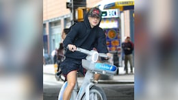 Timothee Chalamet Soaks Up The Sunny Weather As He Bikes Around New York City